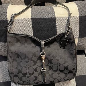 Coach black canvas bag